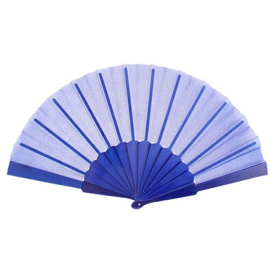

UpperX Plastic Frame Handheld Folding Hand Fan Royal blue