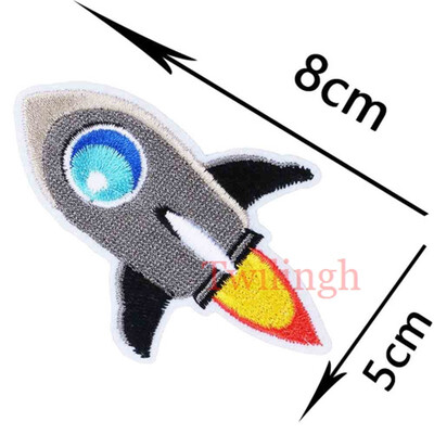 

Twilingh 1pcs Embroidery Patches Outer Space Planet Pattern Letter Iron On Patches For Clothes Badges Sticker For Jeans