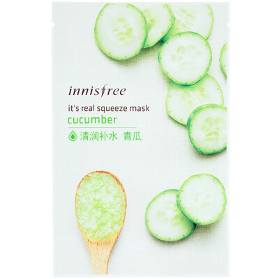 

Innisfree (Innisfree) действительно экстракция Xianrun маска - Огурец 20мл (увлажняющий питательный сна Radiance Уход за кожей)