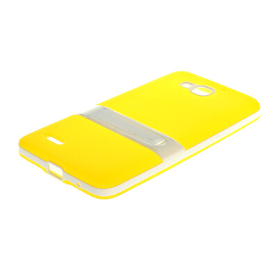 

MOONCASE Huawei 3X Дело Желе Цвет силиконовый гель ТПУ Тонкий с подставкой обложка чехол для Huawei Honor 3X G750 желтый