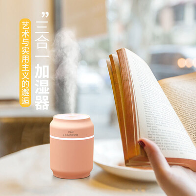 

USB Aroma Diffuser 200ML Car Air Can Humidifier Essential Oil 3-in-1 Portable Mist Humidifier-Pink