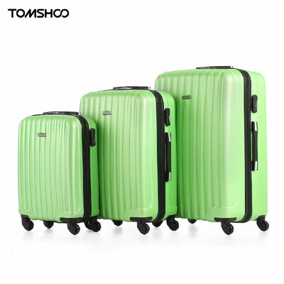 

20&quot24&quot28&quot Hard Shell TOMSHOO Fashion 3 Piece Luggage Set Carry-on Suitcase ABS Trolley Combination Lock 4 Wheel S