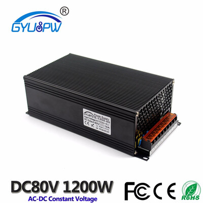 

High Power Single Output Switching Power Supply DC80V 15A 1200W Transformers 110V 220V AC TO DC SMPS for mechanical equipment