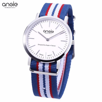 

ANGIE ST7203G Male Quartz Watch Imported Movt Detachable Nylon Band 3ATM Wristwatch