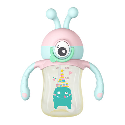 

Le Bao bobo sippy cup children with handle cups shatter-resistant collision PPSU small monster learning cup automatic one sippy cup 160ml green more than 6 months