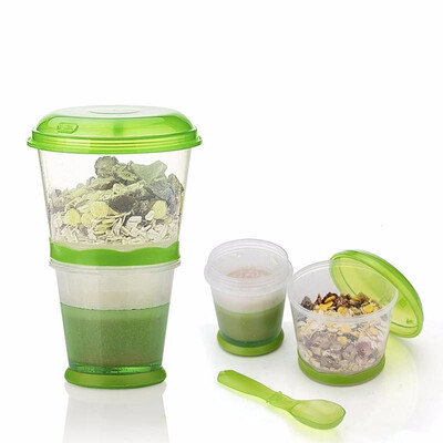 

Breakfast Drink Cups Portable Yogurt&Cereal To-Go Container Cup