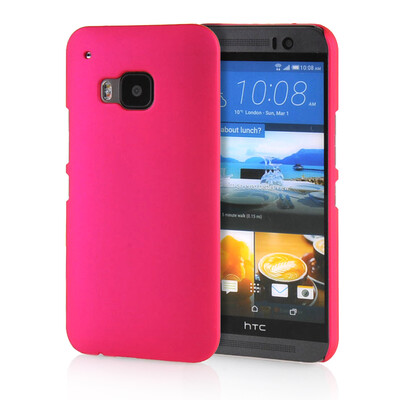 

MOONCASE Hard Rubberized Rubber Coating Devise Back ЧЕХОЛ ДЛЯ HTC One M9 Hot pink