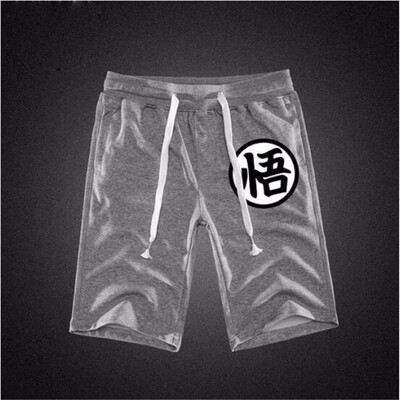 

Summer Funny Print Shorts Men Cotton Dragon Ball Goku Black Hot Pockets Waistband Mens Shorts Knee Fashion Sweatpants Casual
