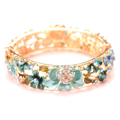 

Jewelry bracelet national style court painting butterfly love flower accessories diamond openings Bracelet Fashion accessori
