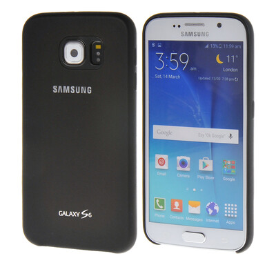 

MOONCASE Hard Rubberized Rubber Coating Devise Back Case Cover for Samsung Galaxy S6 Black