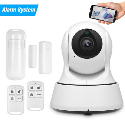 

720P WiFi Camera 433MHz Burglar Alarm Video IP Camera Baby Monitor PTZ Two Way Audio Wireless Security Camera with Night Vision