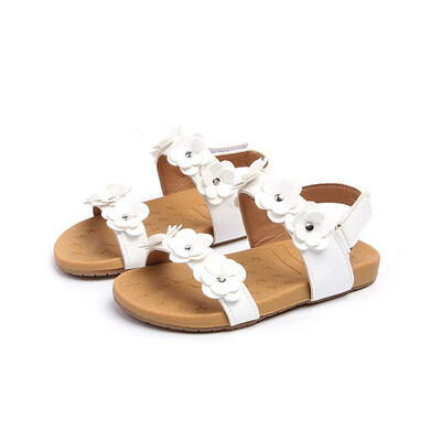 

2018 New Summer Children Sandals for Girls Soft Leather Flowers Princess Girl Shoes Kids Beach Sandals Baby Toddler Shoes