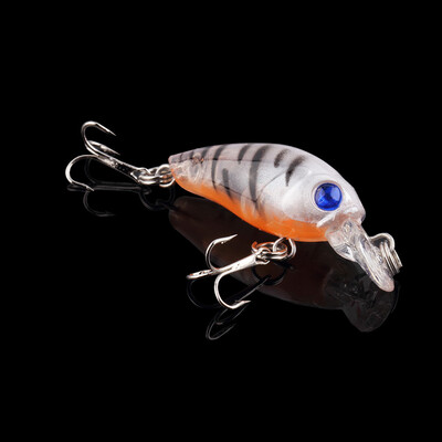 

New Lot 9pcs Plastic Fishing Lures Bass CrankBait Crank Bait Tackle 4.5cm/4g multi-color