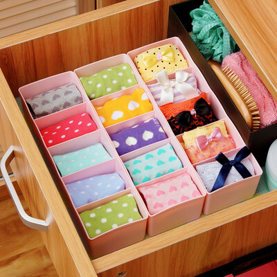 

ORZ PP Storage Boxes For Ties Socks Shorts Bra Underwear Divider Drawer Lidded Closet Home Organizer Ropa Interior
