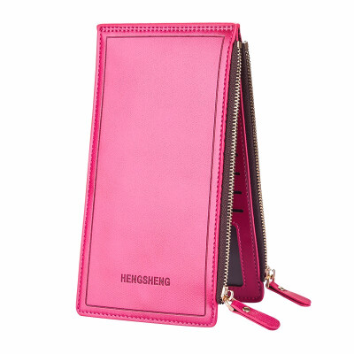 

Multi card card bag woman long card set double zipper Purse