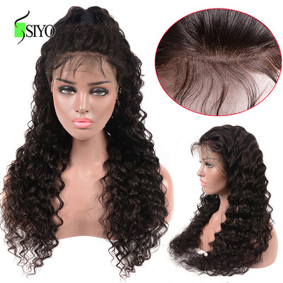 

SIYO 360 Lace Front Human Hair Wigs For Black Women 360 Lace Frontal Wig Pre Plucked Peruvian Water Wave Wig Remy Lace Wig