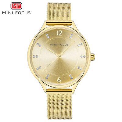 

MINI FOCUS Fashion Stainless Steel Strap Women Quartz Watch MF0045L