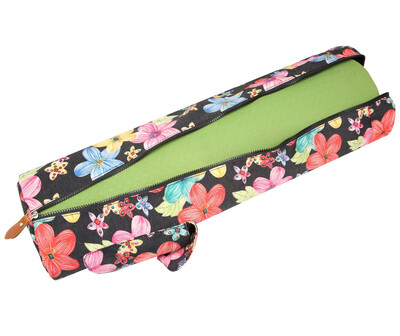 

ELENTURE Full-Zip Exercise Yoga Mat Carry Bag with Multi-Functional Storage Pockets --Petals Color