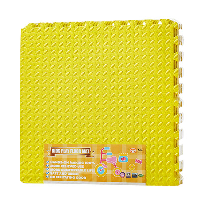 

Mingde Meitoku 606025cm 4 pieces yellow leaf pattern floor mat childrens bedroom crawling mat stitching pad PE foam pad baby climbing mat