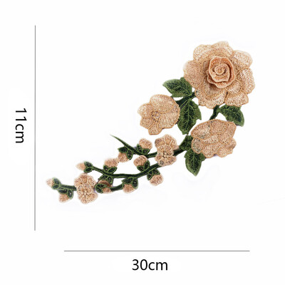 

Sunbling 3D Lace Flower Patch Sew-On Applique Rose Flower Patches for Wedding Dress Clothes Applique Embroidery DIY Handmade