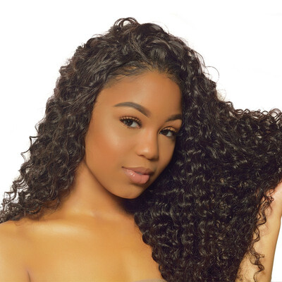 

UNice Hair Kysiss Virgin Series Peruvian Deep Wave Hair Bundles With Closure Natural Color Human Hair Deep Wave Bundles 4 PCS