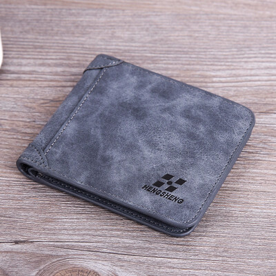 

Mens short frosted purse retro seventy percent off wallet youth multi card Fashion Wallet