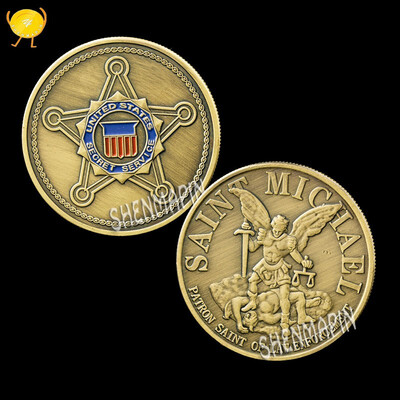 

US New Orleans Police Iraq Gulf War St Michaels Patron Saint Commemorative Coin Five Armies Five-pointed Star Challenge Coin