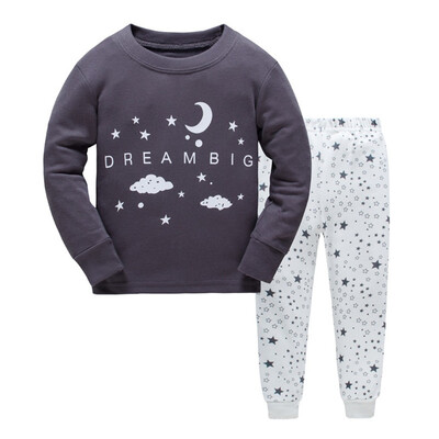 

DAWILS Girls Pyjamas Gray Moon&Stars Sleepwear Sets PJS 2-7 Years