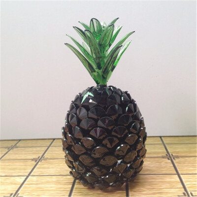 

Crystal pineapple crafts figurines living room lucky wishful mascot pineapple gifts home creative decorations Feng Shui ornaments