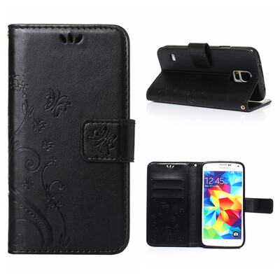 

MOONCASE цветочным узором Премиум мягкий PU кожаный чехол Для Samsung Galaxy S5