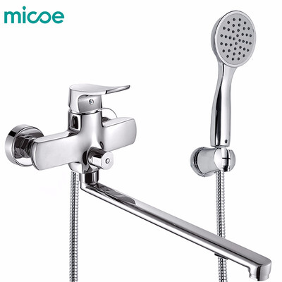 

Micoe New Bathroom Shower Faucet Set Bathtub Faucet Mixer Wall Mounted Waterfall Bathtub Faucet with Handheld Shower Head