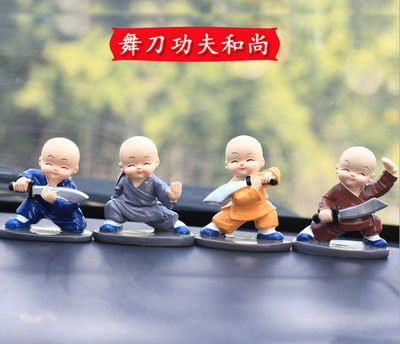 

Creative home decoration auto accessories wholesale Shaolin boxing master monk exquisite workmanship