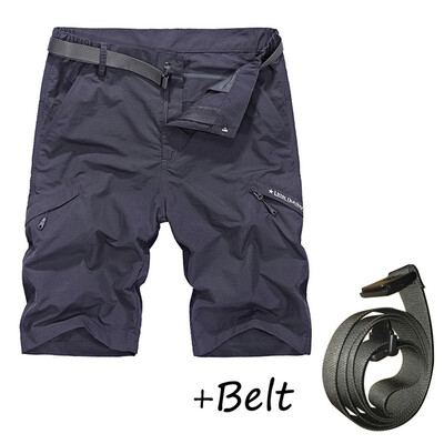 

Mens Waterproof tactical Shorts Elastic waist Quick Dry combat Cargo shorts pants with belt -4XL