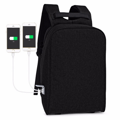

Men Business Anti-theft Male Large Capacity Backpack with 2 USB Charging Ports tear-resistant&scratch-resistant material