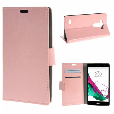 

MOONCASE LG G4 Beat G4S ЧЕХОЛ ДЛЯ Flip Leather Wallet Card Holder Bracket Back Pouch Pink 03