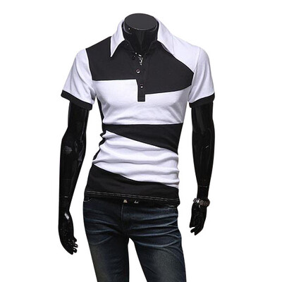

Zogaa Men's Polo Shirt Fashion Contrast Color