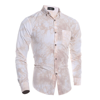 

2016 Mens Shirts men brand Dress slim fit designer Cotton Casual Chemise homme whiteblue Fashion Social camisa masculina