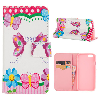 

MOONCASE Case for iPhone 6 / 6S (4.7") Flip PU Leather Fold Wallet Card Slot Kickstand Back Case Cover [Pattern series] /a14