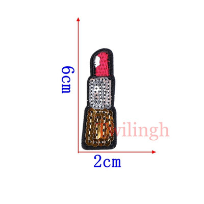 

1Pc Lip Patches Iron On Embroidered Sequined Patch Flower Heart Love Applique DIY Sewing Fabric Repair Clothes Patches Stickers