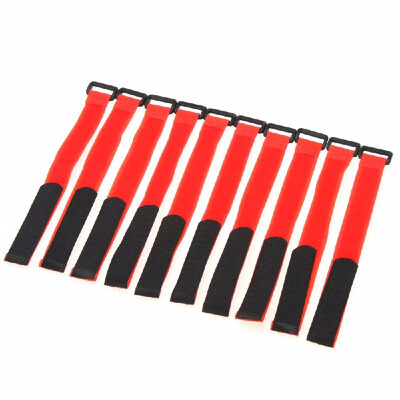 

10 Pcs Strong RC Battery Antiskid Cable Tie Down Straps 262cm Red