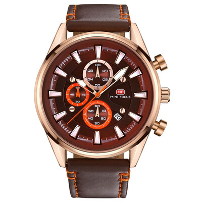 

BOFUTE Male Watches Sports Watch Quartz Movement Calendar Luminous Waterproof Genuine Leather Strap 0083G