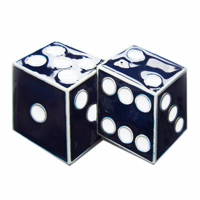 

New Blue Enamel Dices Casino Gamble Vintage Belt Buckle Gurtelschnalle Boucle de ceinture