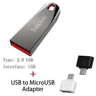 

100 Original Sandisk CZ71 USB 20 Flash Drive 64GB 32GB 16GB 8GB mini pen drives 32g Support Official Verify Pendrive for Phone