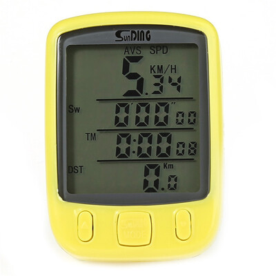 

SunDing SD - 563B Leisure Bicycle Computer Water Resistant Cycling Odometer Speedometer with Green Backlight