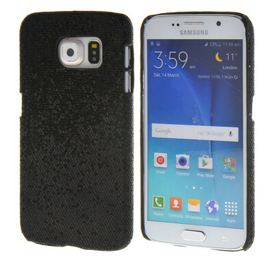 

MOONCASE Shining scales Style Hard Rubberized Rubber Coating Devise Back Case Cover for Samsung Galaxy S6 Black