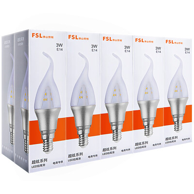 

Foshan Lighting (FSL) LED Wax Bubble Энергосберегающая лампа 3W белый E14 свет 6500K 10