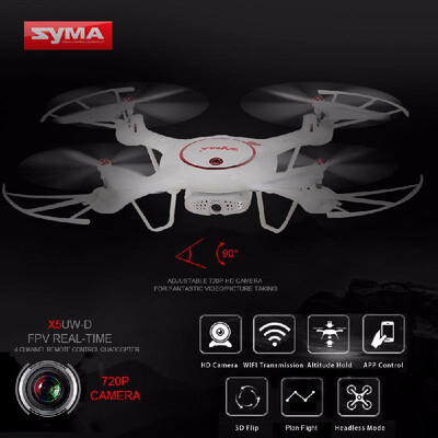 

Romacci Original Syma X5UW-D Wifi FPV Adjustable 720P HD Camera RTF Optical Flow Positioning Altitude Hold Quadcopter