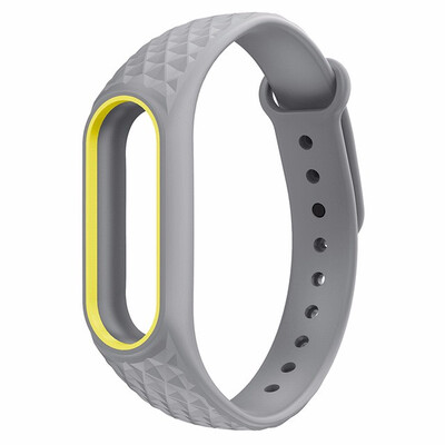 

prism Colorful Silicone Wrist Strap Bracelet Double Color Replacement watchband for Original Miband Xiaomi Mi band 2 Wristbands