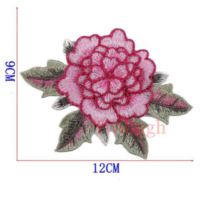 

Twilingh Red Rose Embroidered Flower Mixed Color Lace Flowers Sew On Patch Stickers Applique For Women Clothing