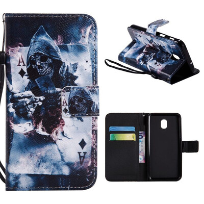 

MOONCASE Samsung Galaxy J4 Card Picture Painted Leather Case - Magician